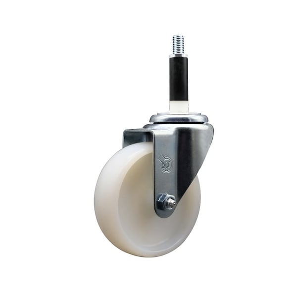 4'' SS Nylon Wheel Swivel 7/8'' Expanding Stem Caster